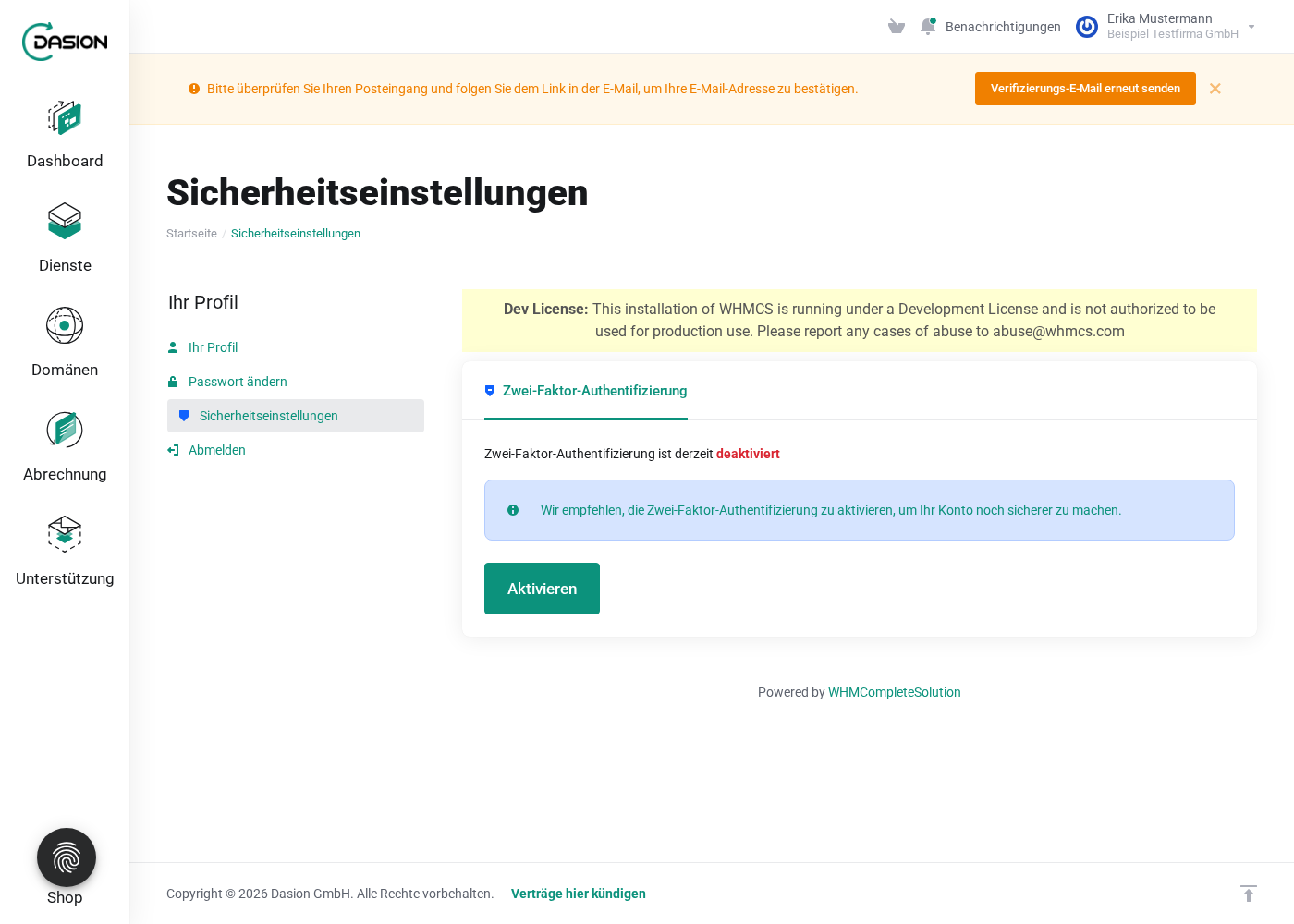 Sicherheitseinstellungen