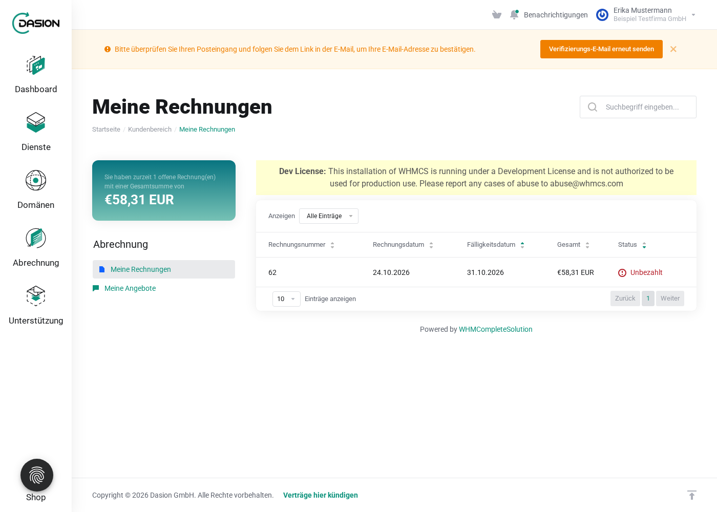 Rechnungsliste
